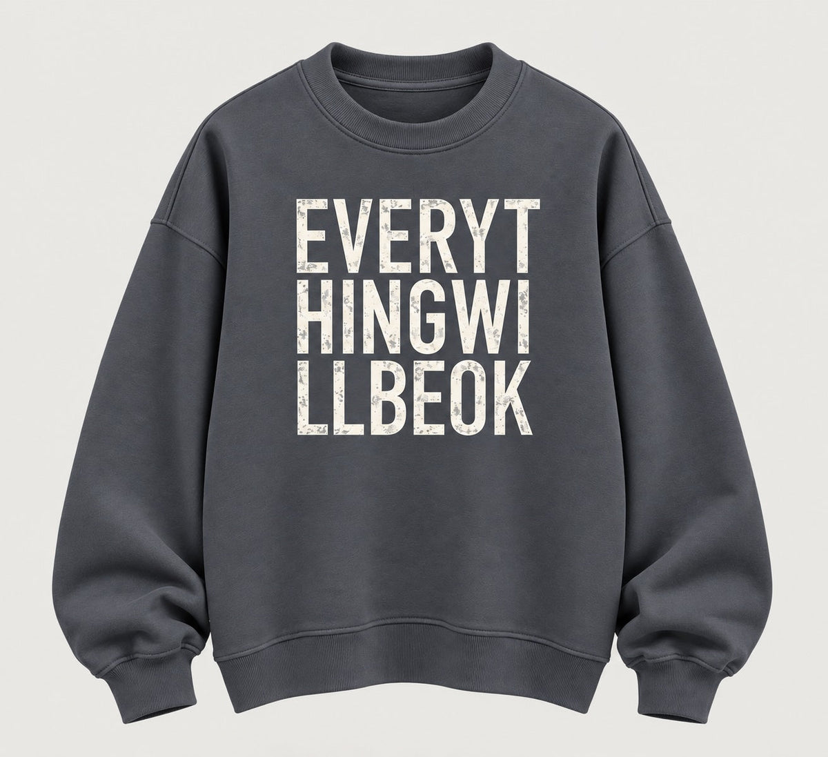 Everything Will Be Ok - Organic Sweatshirt - burnt peach.