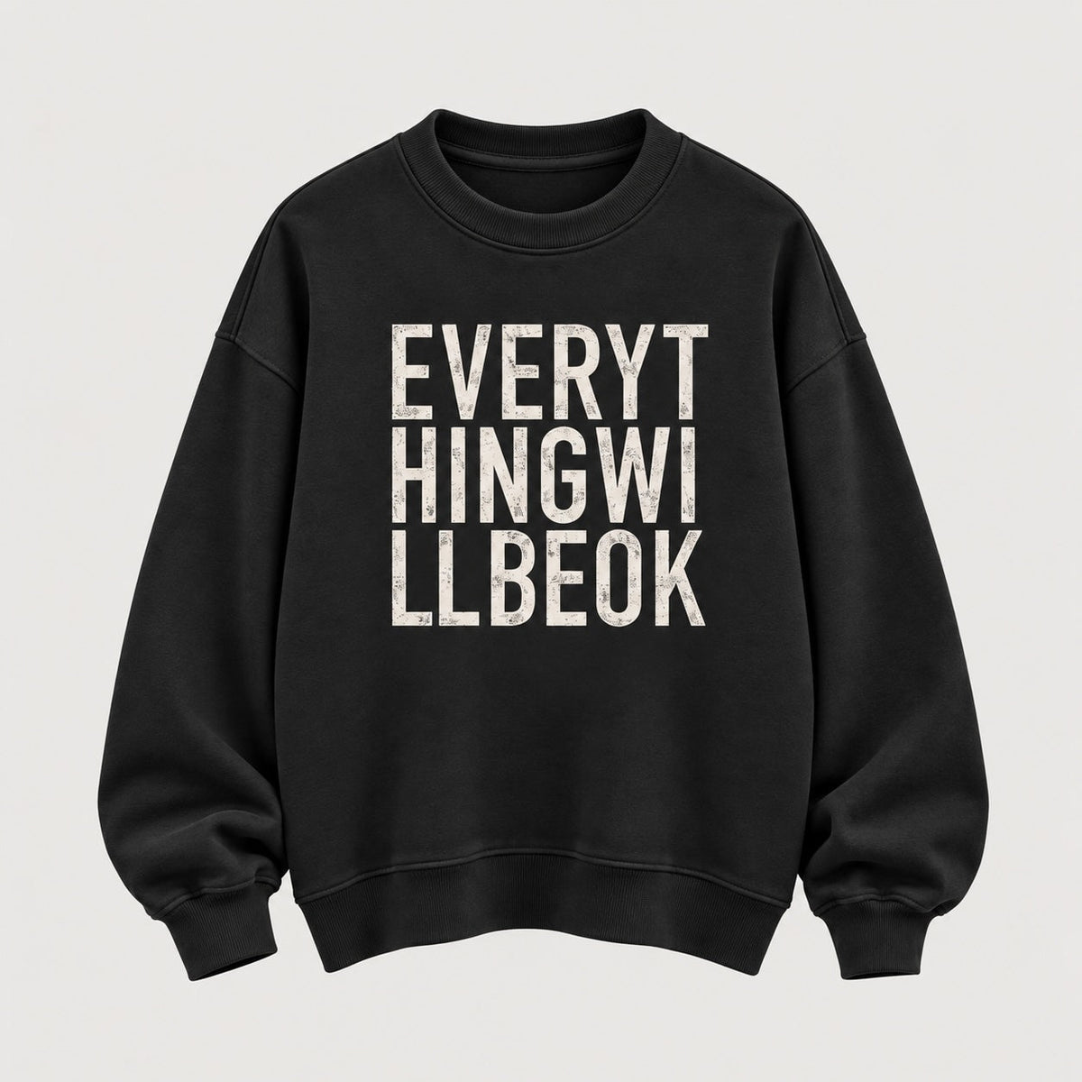 Everything Will Be Ok - Organic Sweatshirt - burnt peach.