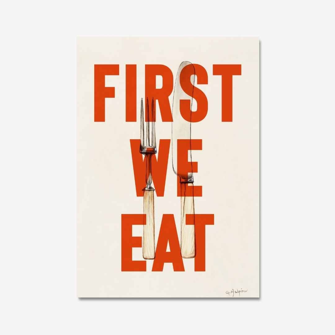 FIRST WE EAT - burnt peach.