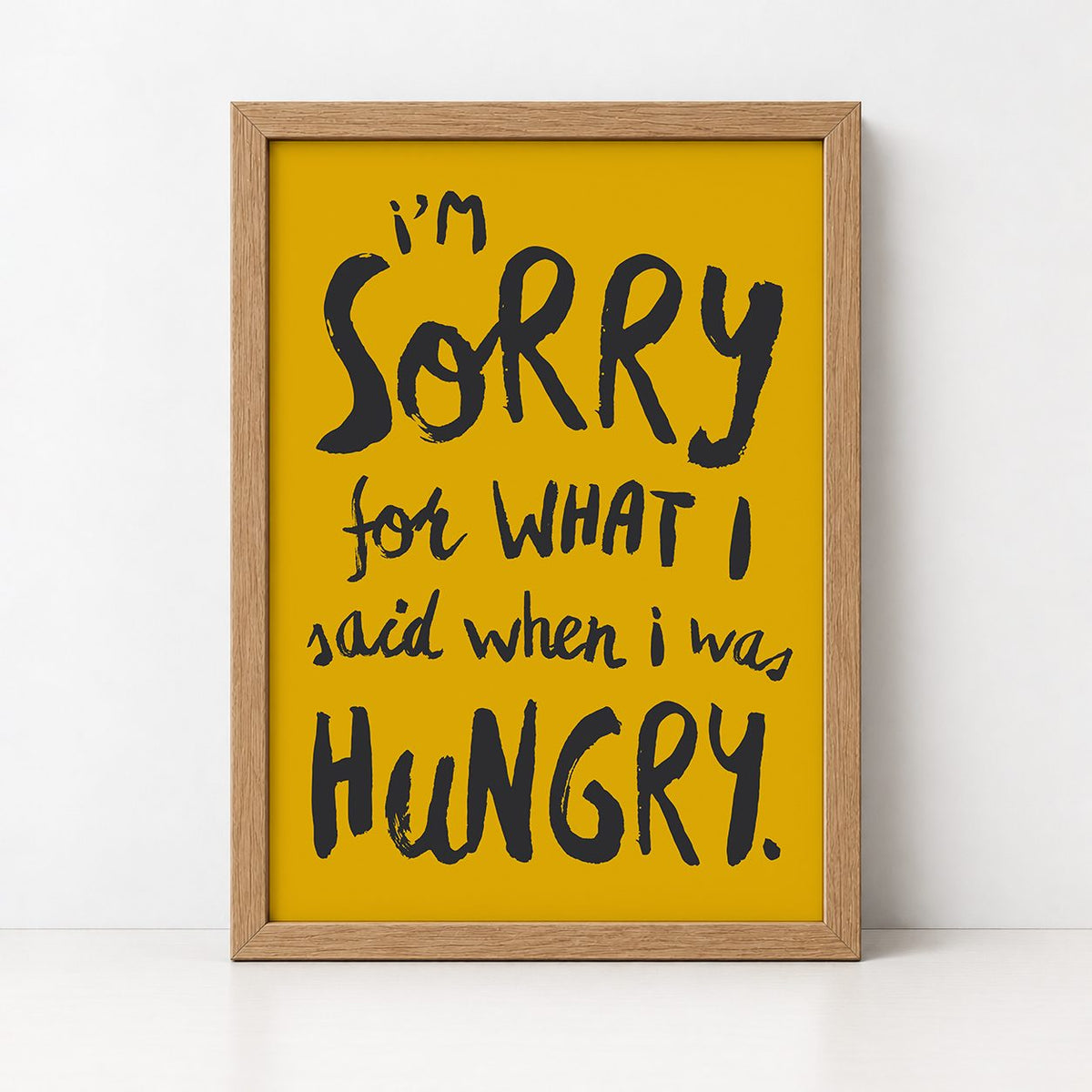 Hangry | Framed Print - burnt peach.