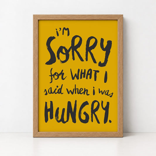 Hangry | Framed Print - burnt peach.