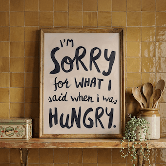 Hangry | pAInt collection | Digital Download - burnt peach.