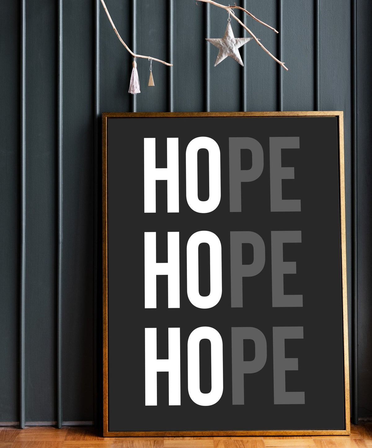 HO HO Hope - Charity Print - burnt peach.