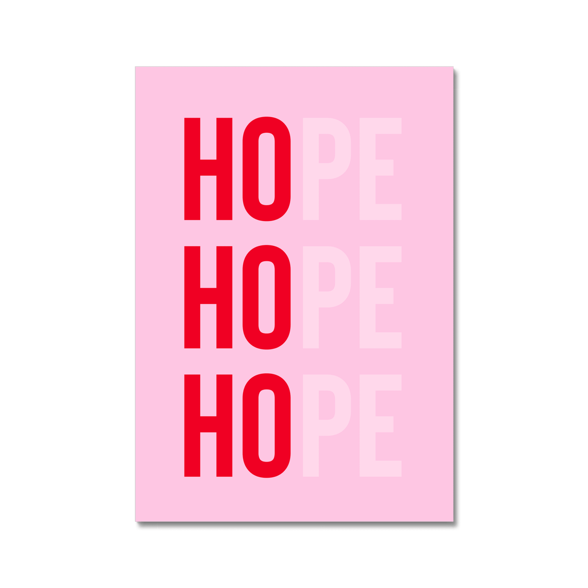 HO HO Hope - Charity Print - burnt peach.