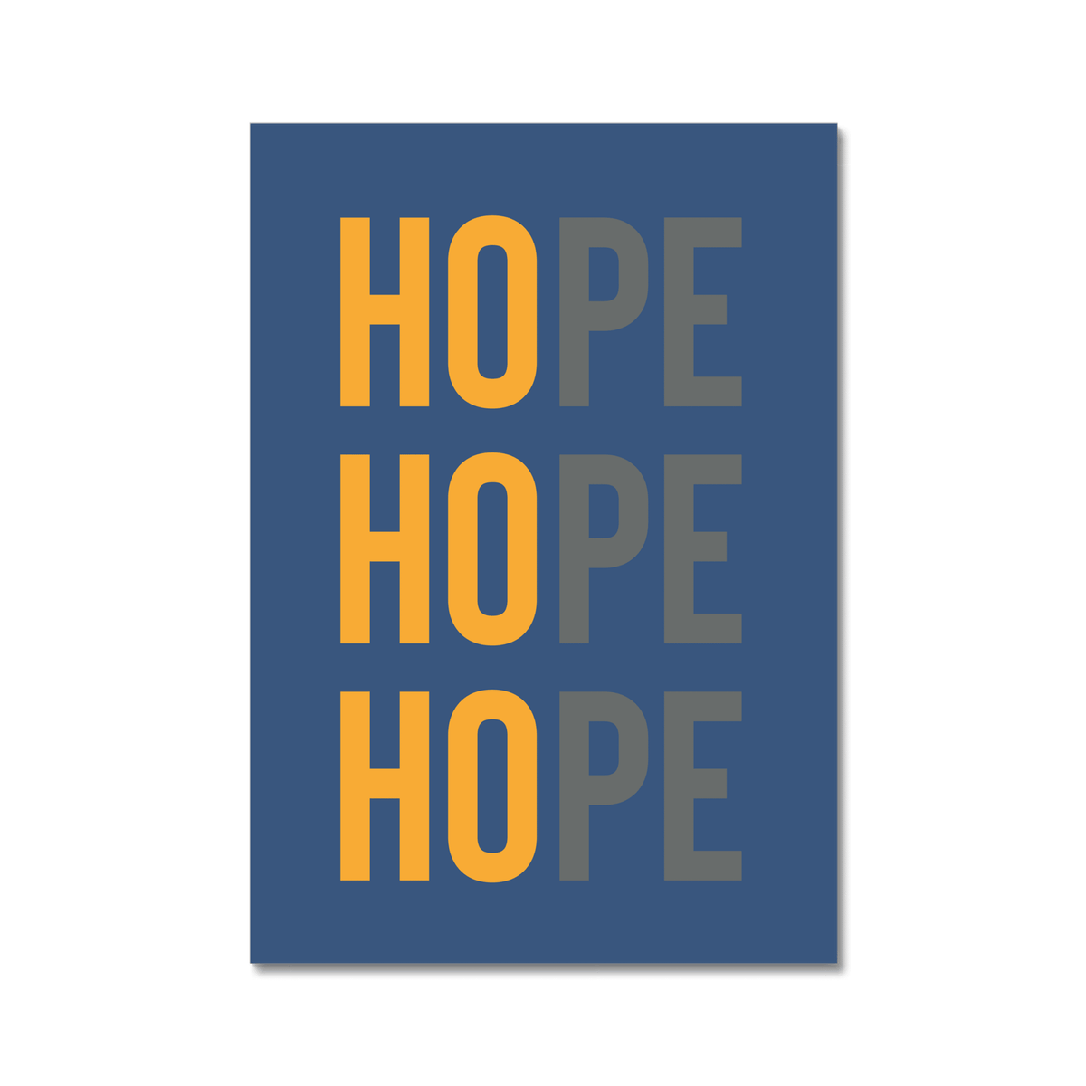 HO HO Hope - Charity Print - burnt peach.