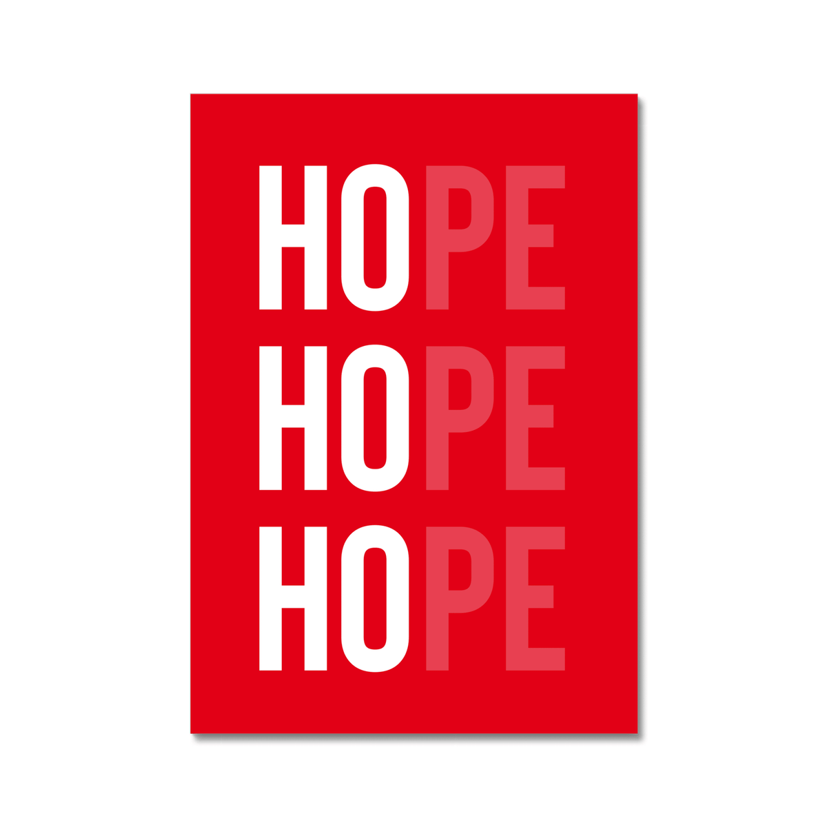 HO HO Hope - Charity Print - burnt peach.