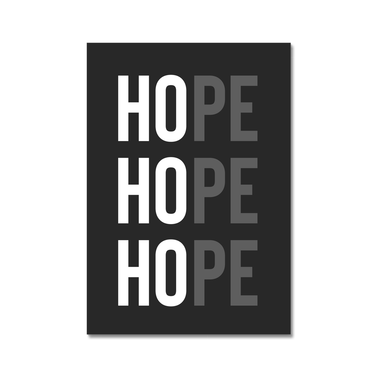 HO HO Hope - Charity Print - burnt peach.
