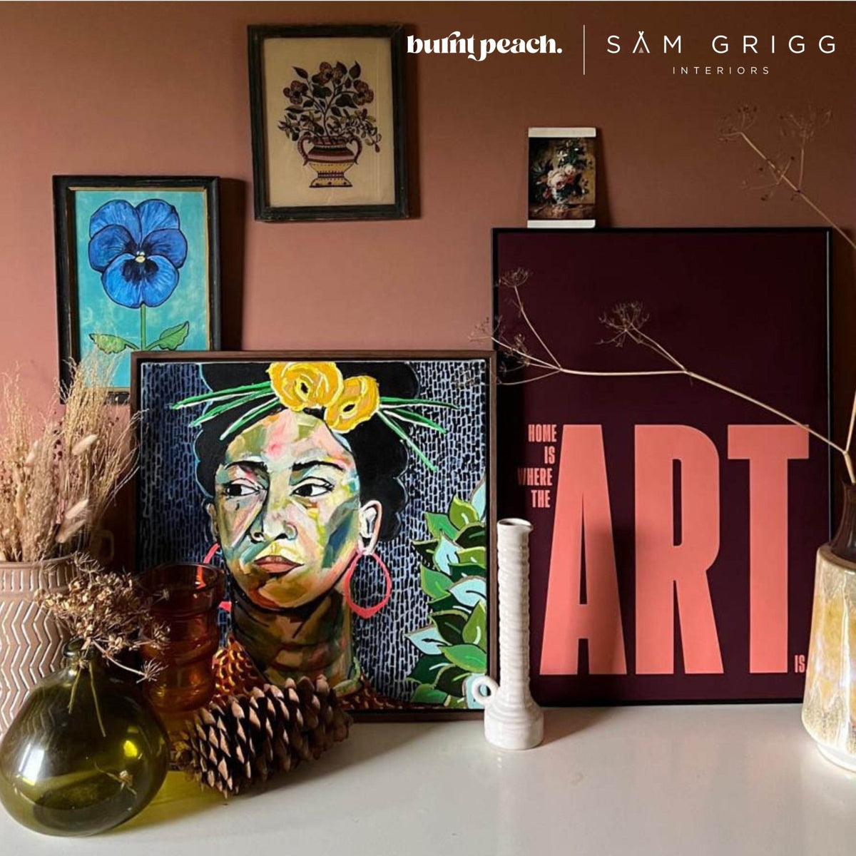 Home Is Where The Art Is - burnt peach.