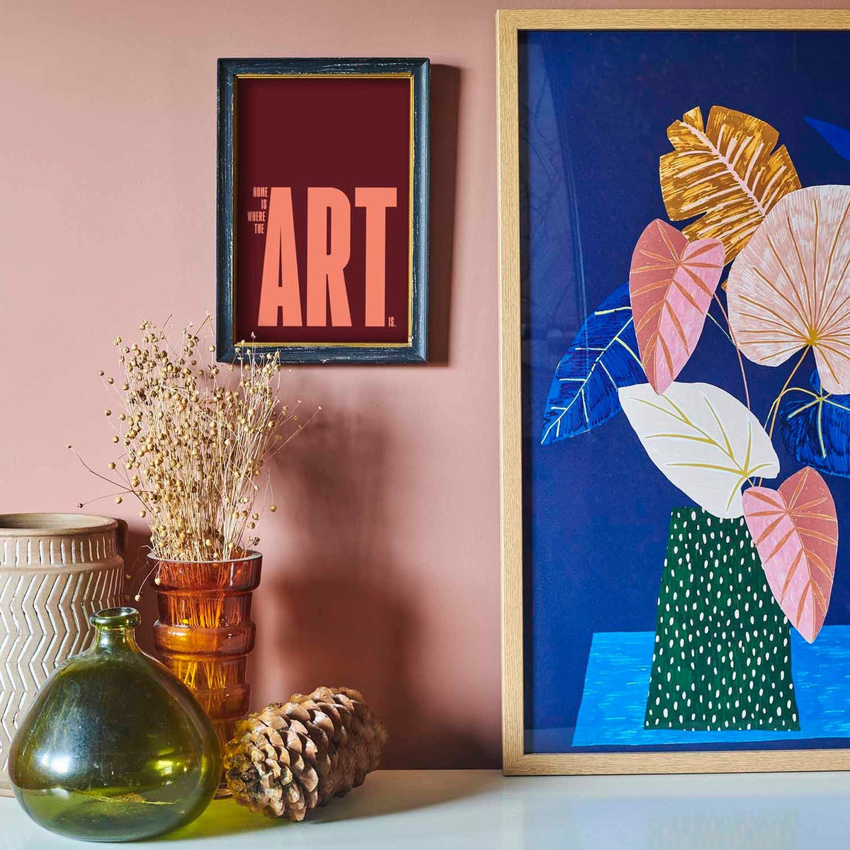 Home Is Where The Art Is - burnt peach.