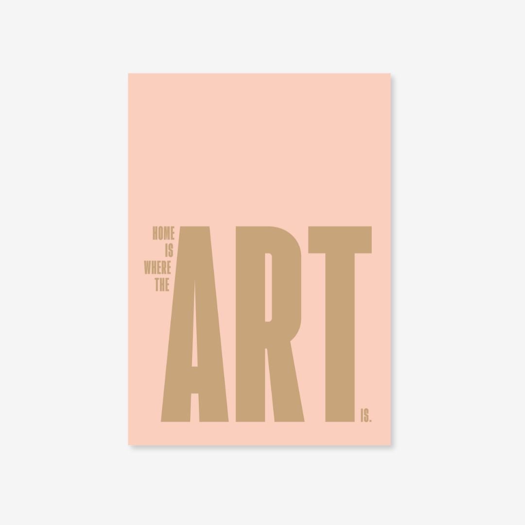 Home Is Where The Art Is - burnt peach.