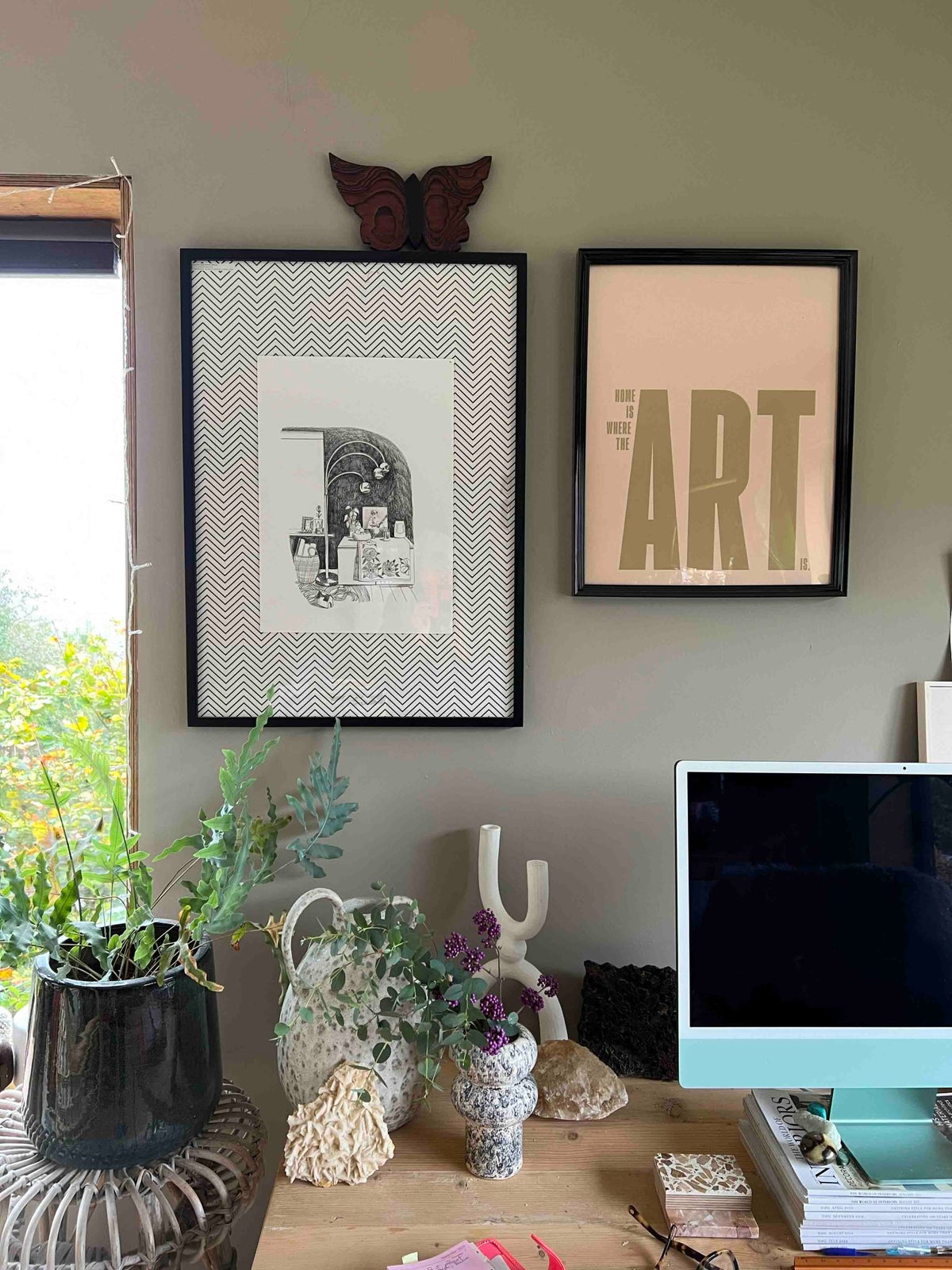 Home Is Where The Art Is - burnt peach.