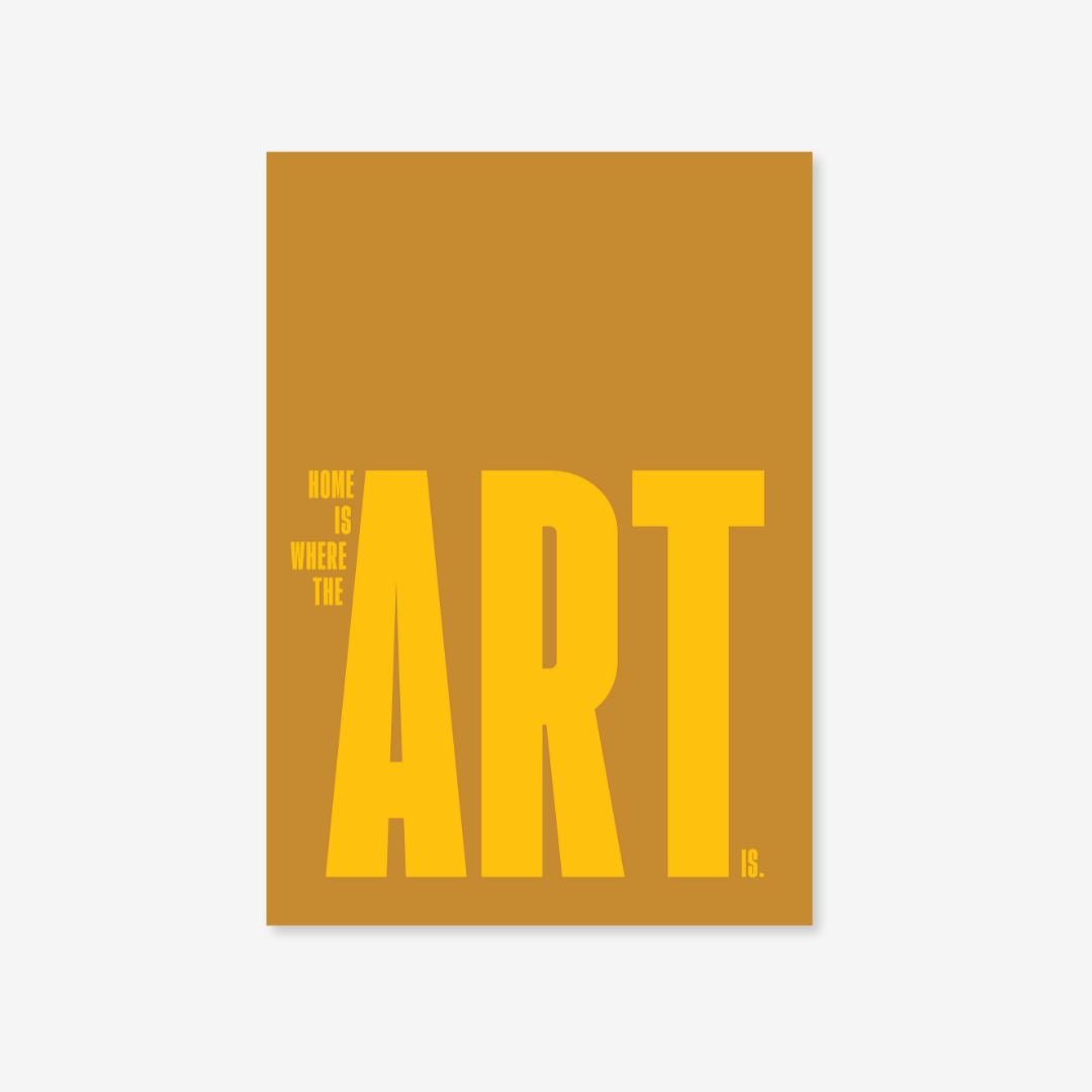 Home Is Where The Art Is - burnt peach.