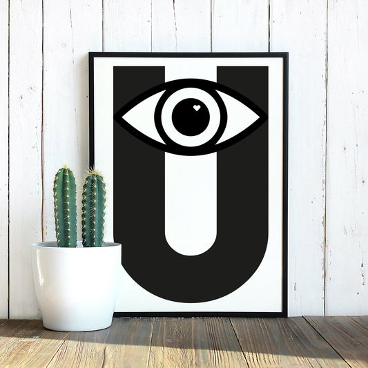 I Love U - Digital Download - burnt peach.