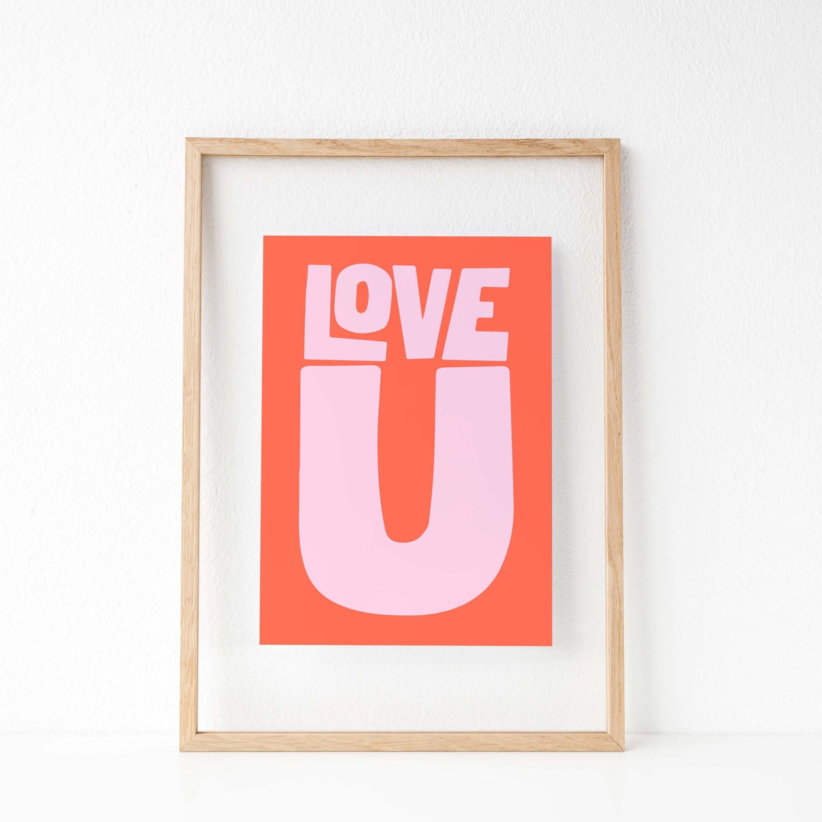 LOVE U - burnt peach.