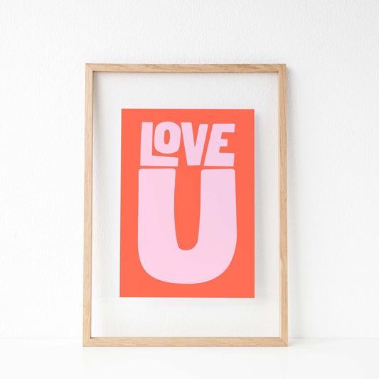 LOVE U - burnt peach.