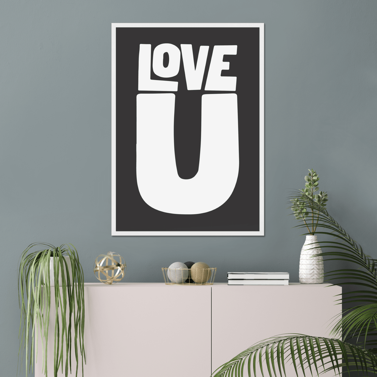 LOVE U - burnt peach.