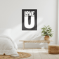 LOVE U - burnt peach.