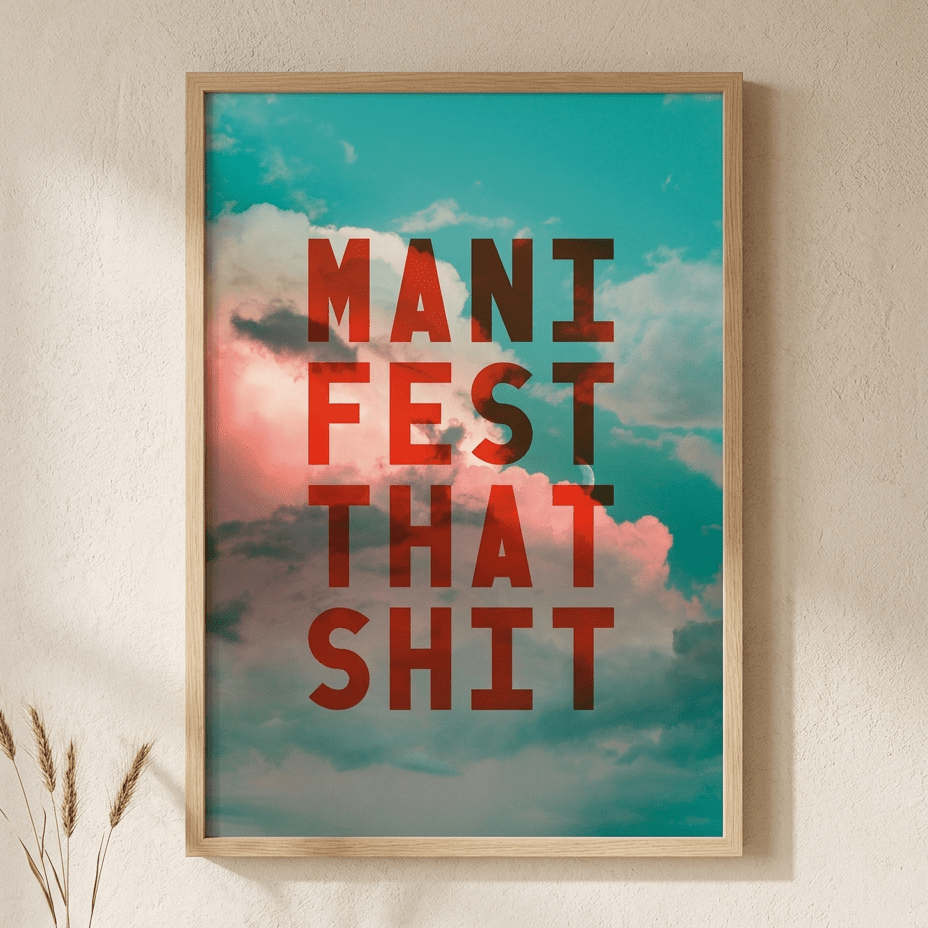 MANIFEST THAT SHIT - Digital Download - burnt peach.