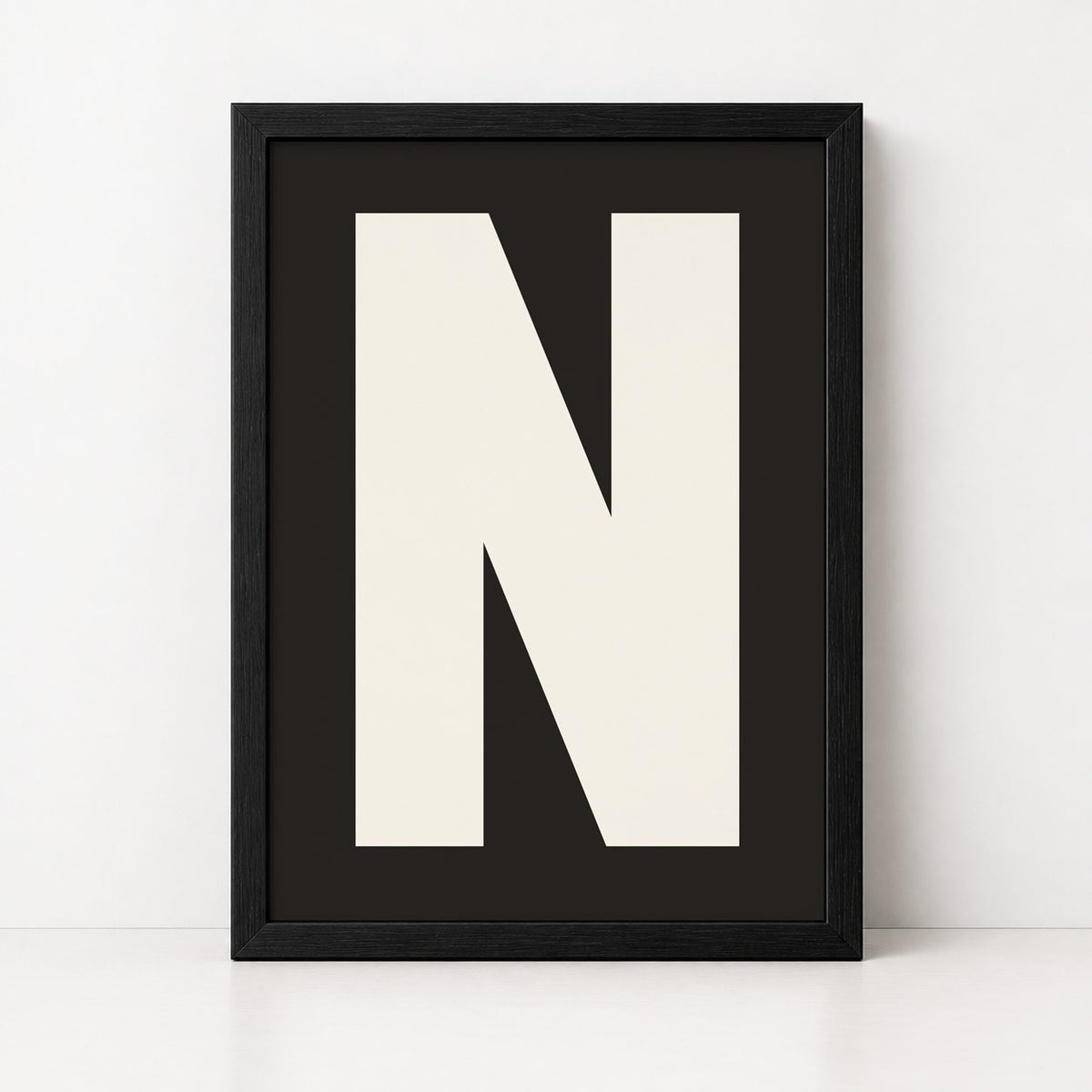 My Type Of A-Z | Framed Letter Print - burnt peach.