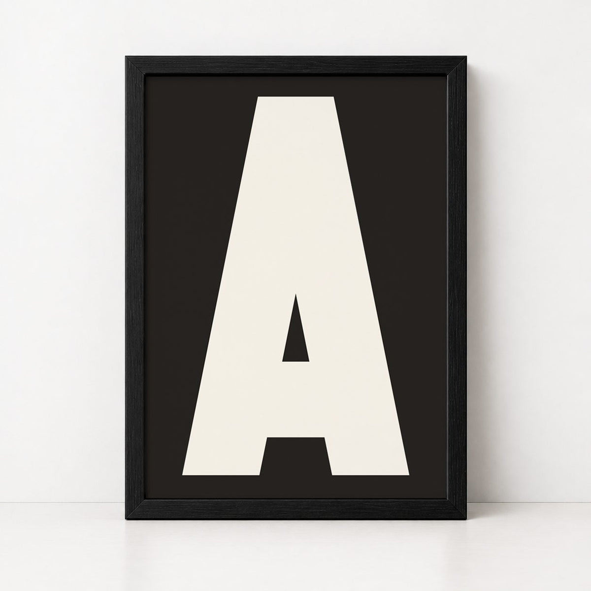 My Type Of A-Z | Framed Letter Print - burnt peach.