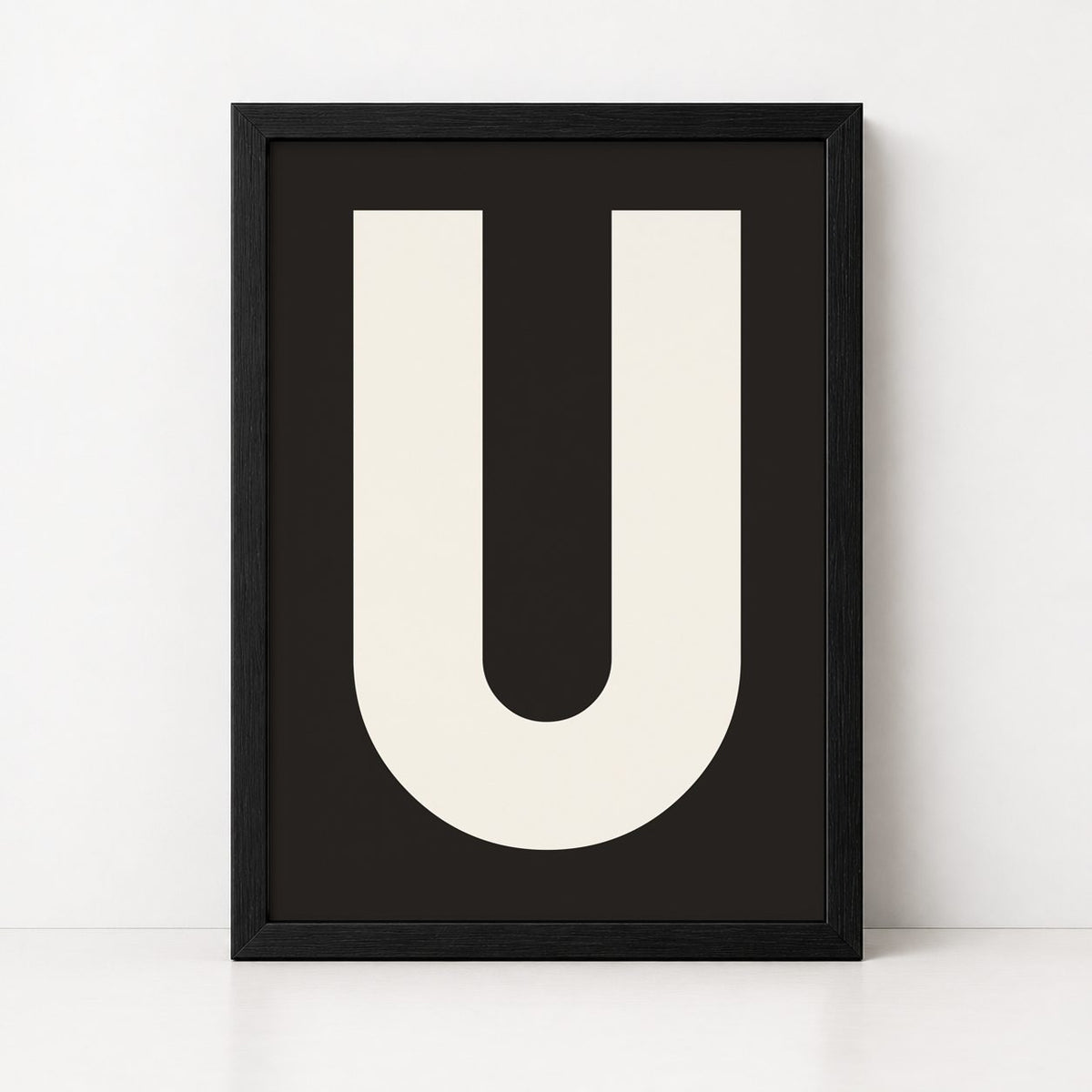 My Type Of A-Z | Framed Letter Print - burnt peach.