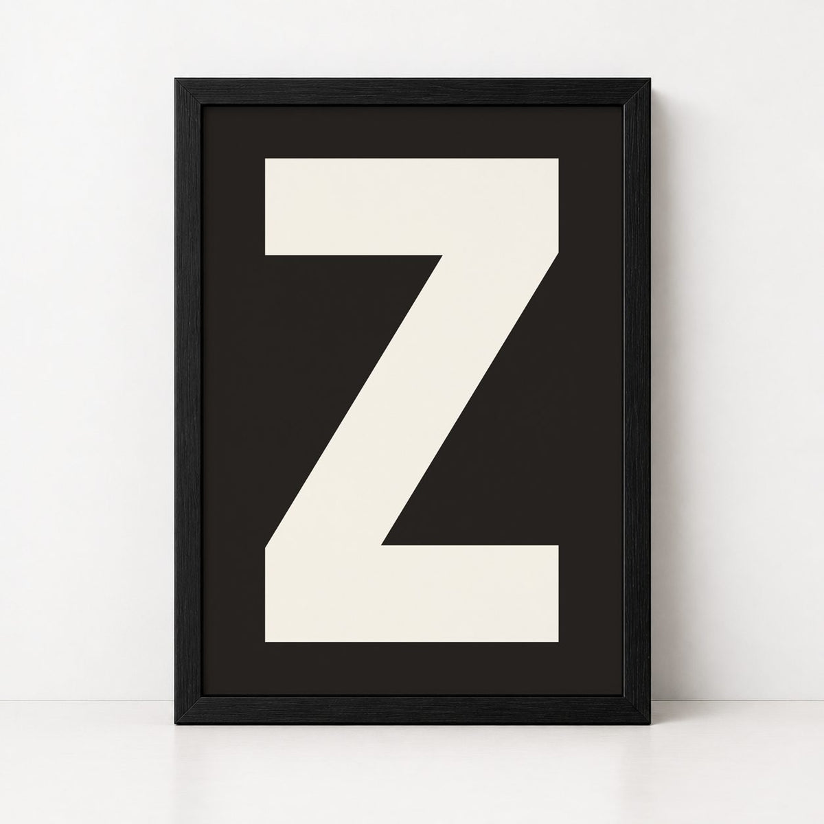 My Type Of A-Z | Framed Letter Print - burnt peach.