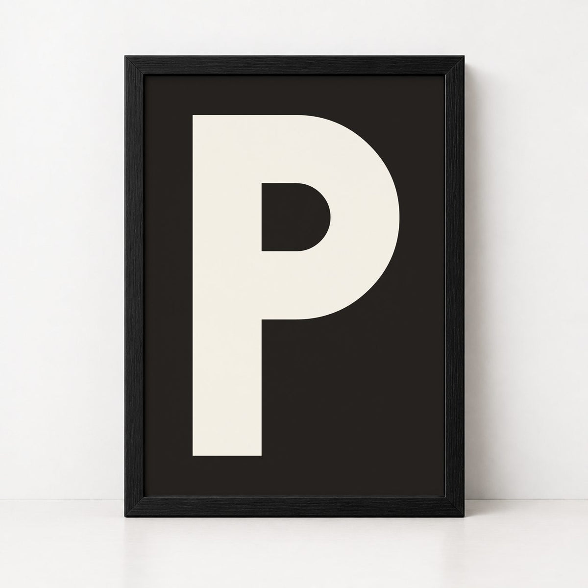 My Type Of A-Z | Framed Letter Print - burnt peach.