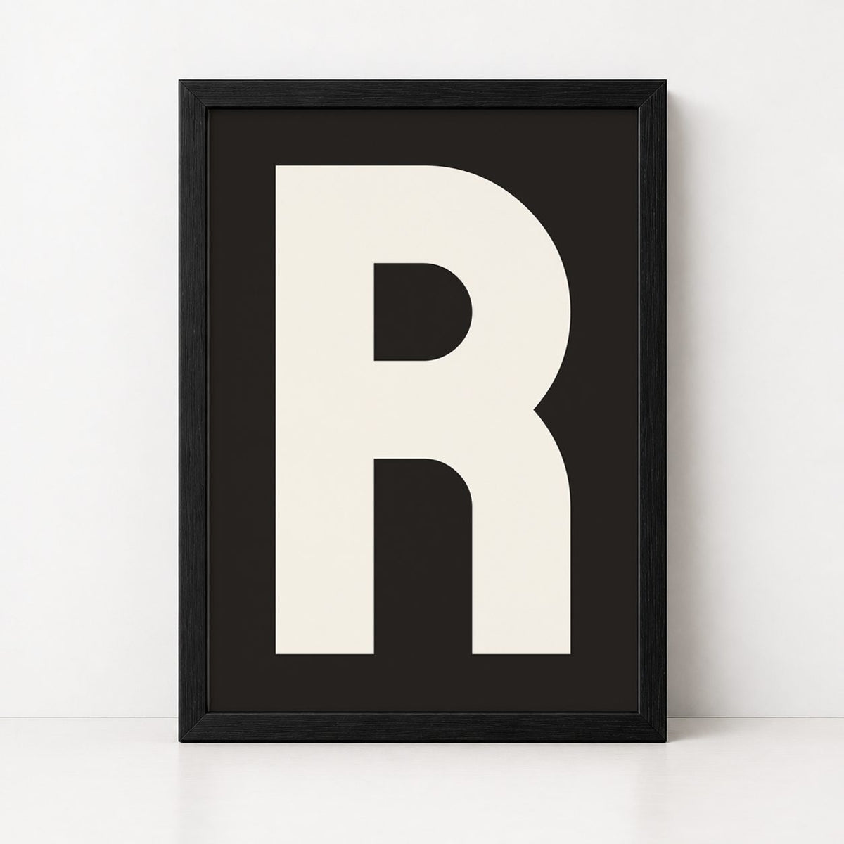 My Type Of A-Z | Framed Letter Print - burnt peach.