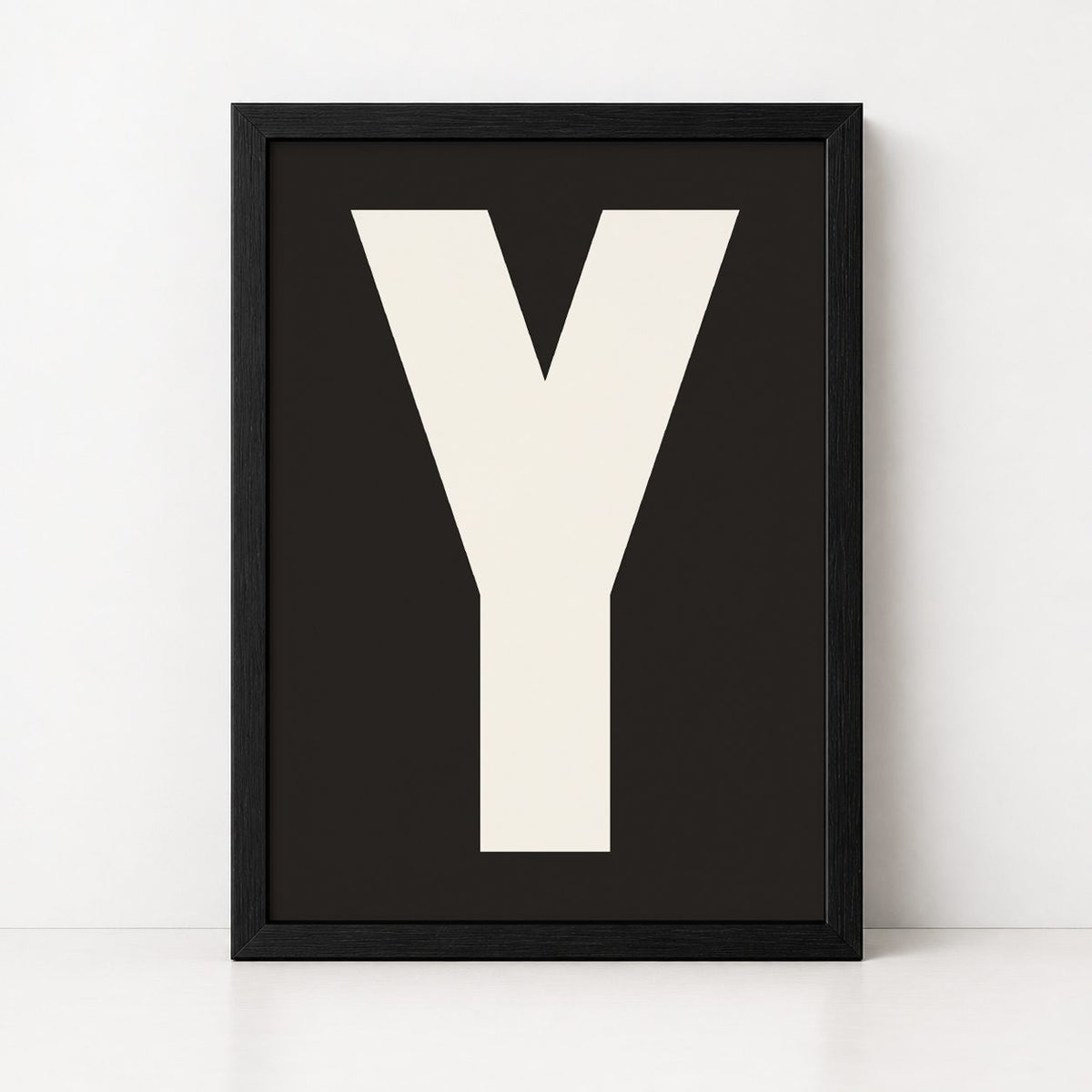 My Type Of A-Z | Framed Letter Print - burnt peach.