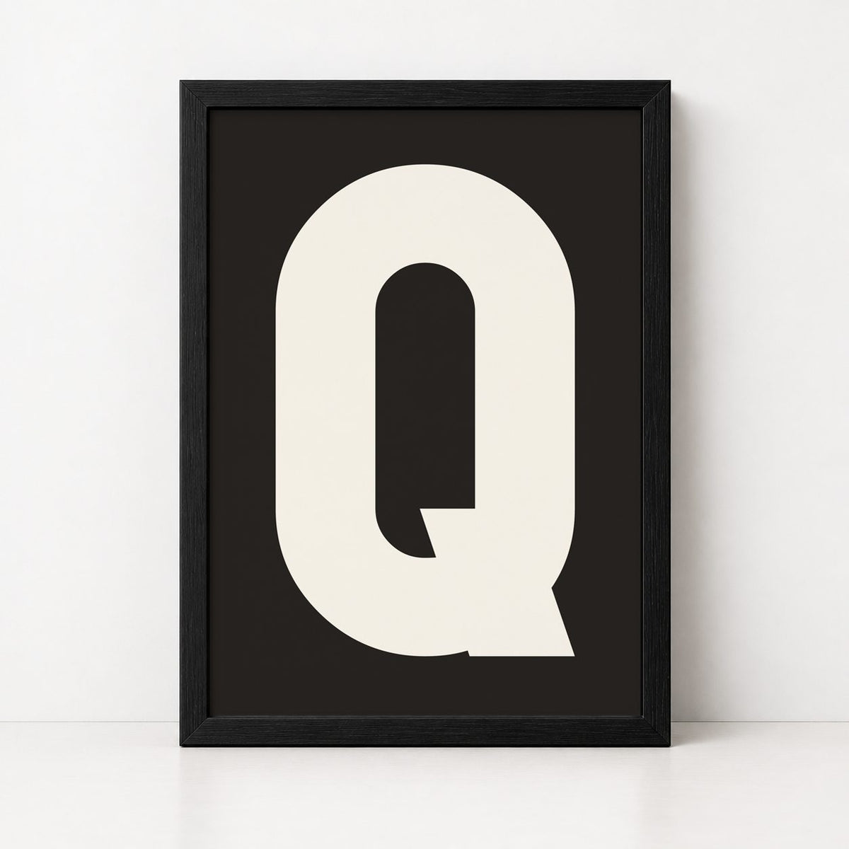 My Type Of A-Z | Framed Letter Print - burnt peach.