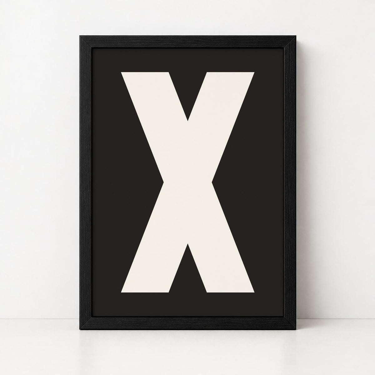 My Type Of A-Z | Framed Letter Print - burnt peach.