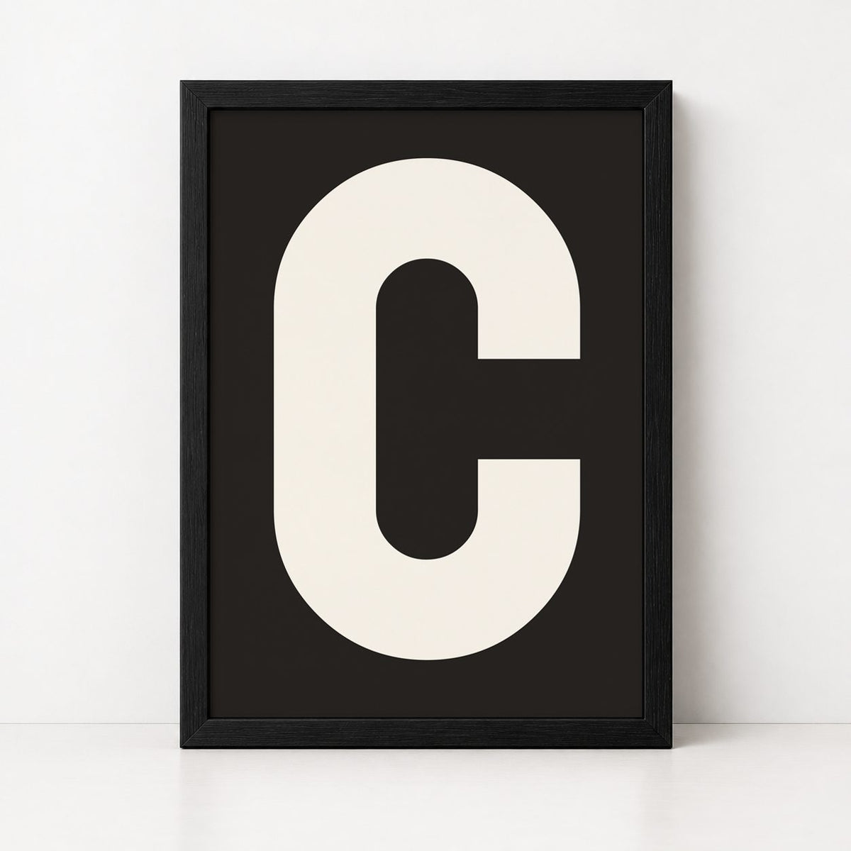 My Type Of A-Z | Framed Letter Print - burnt peach.