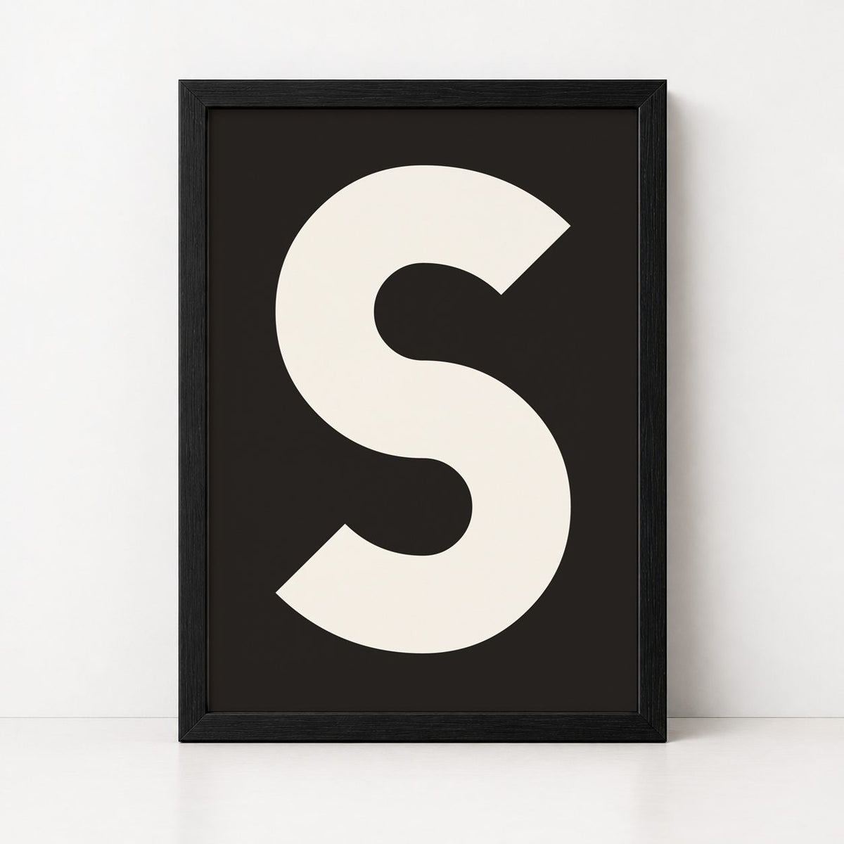 My Type Of A-Z | Framed Letter Print - burnt peach.