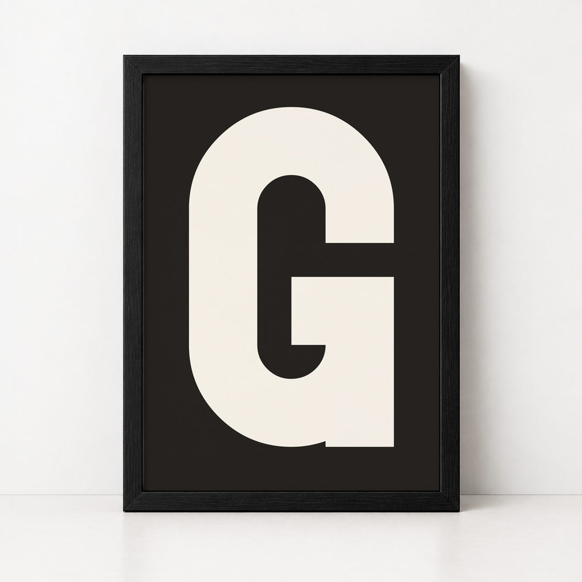 My Type Of A-Z | Framed Letter Print - burnt peach.