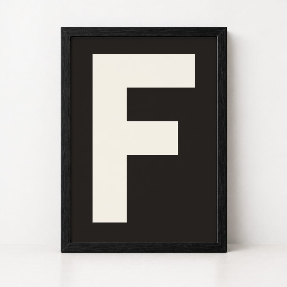 My Type Of A-Z | Framed Letter Print - burnt peach.