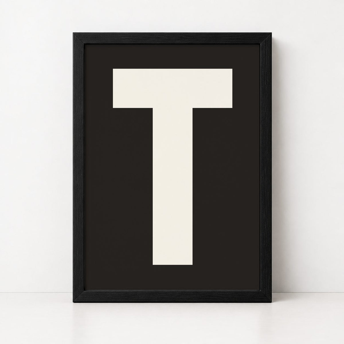 My Type Of A-Z | Framed Letter Print - burnt peach.