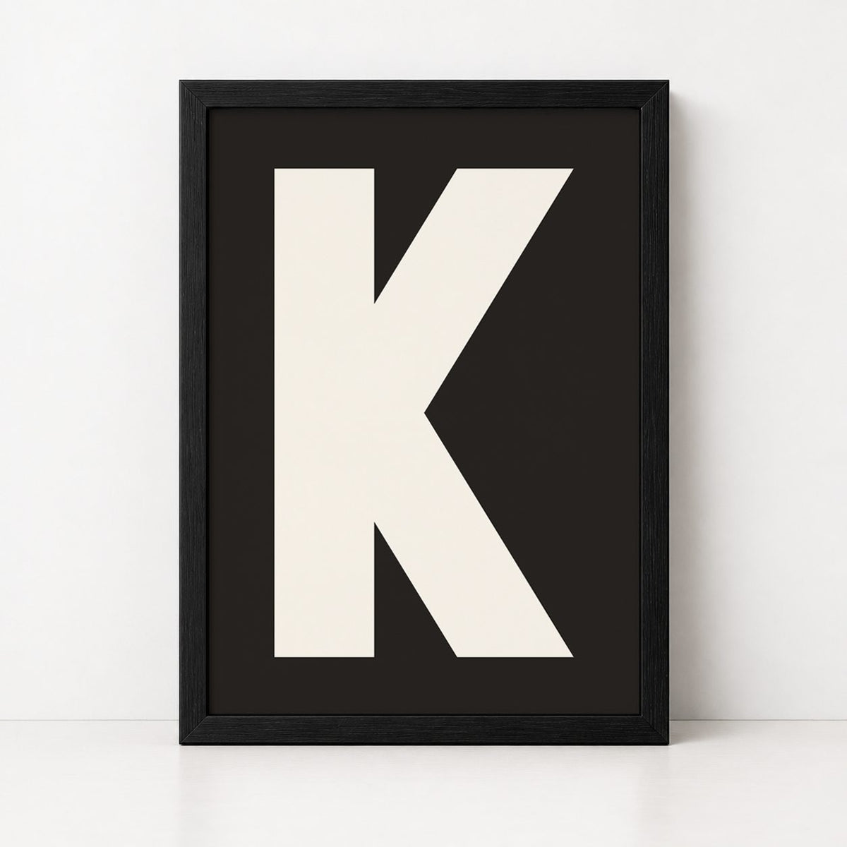 My Type Of A-Z | Framed Letter Print - burnt peach.