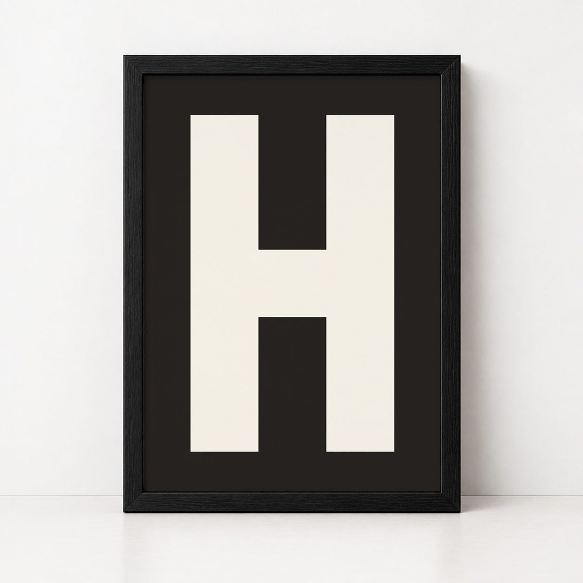 My Type Of A-Z | Framed Letter Print - burnt peach.