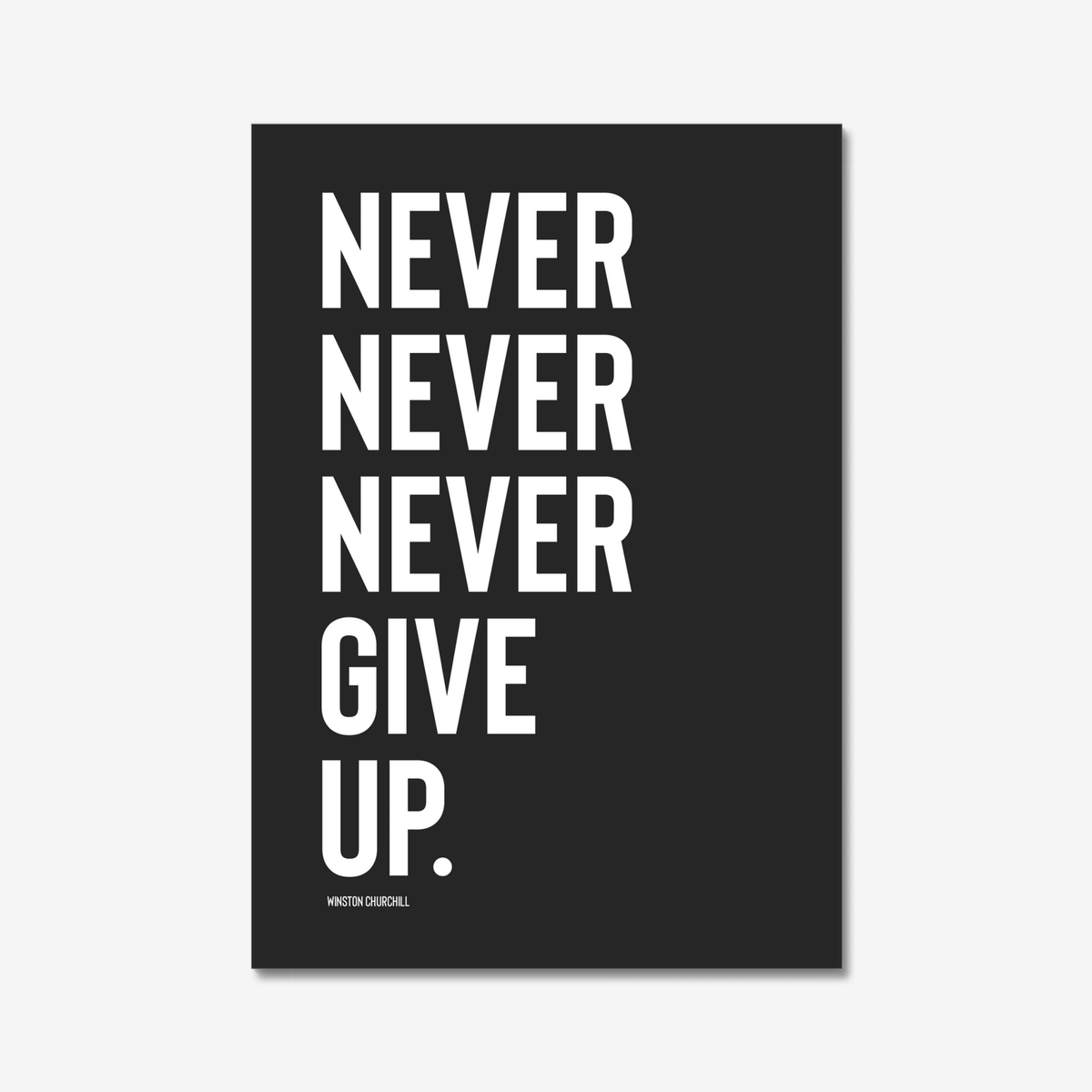 Never Give Up - burnt peach.