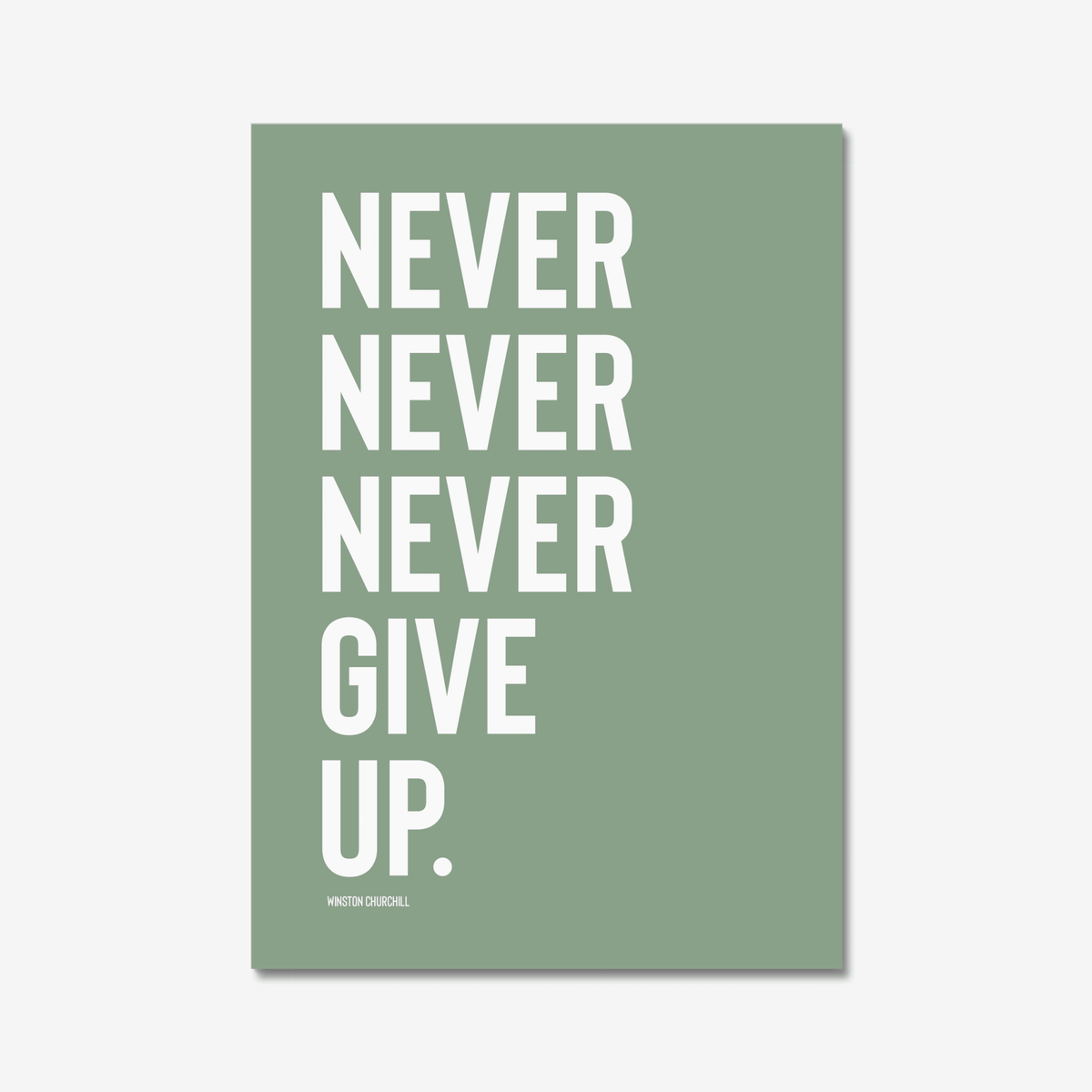 Never Give Up - burnt peach.