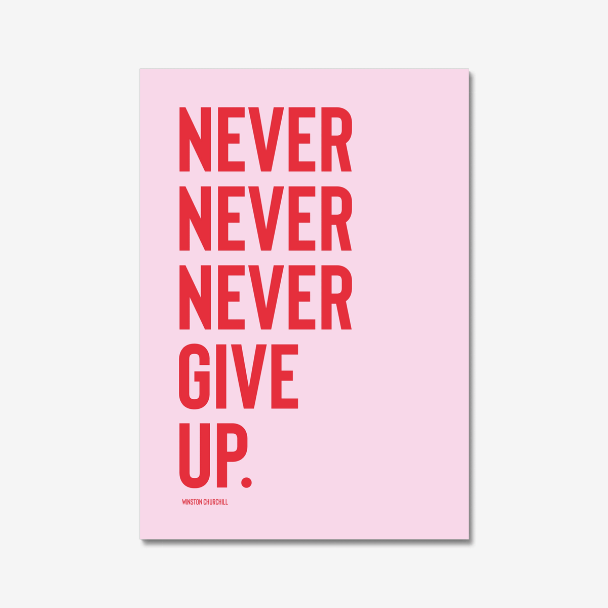 Never Give Up - burnt peach.
