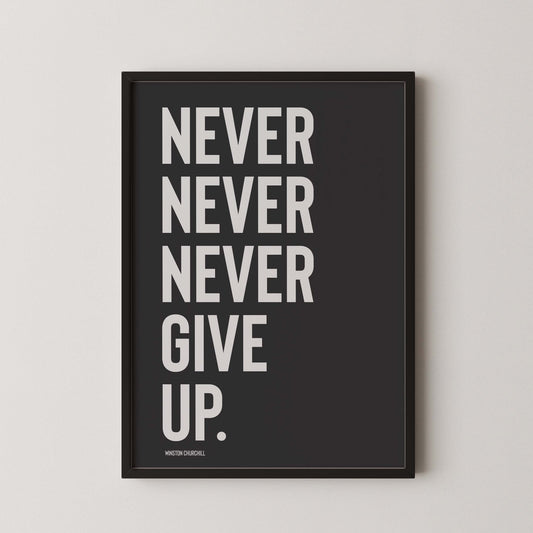 Never Give Up - burnt peach.