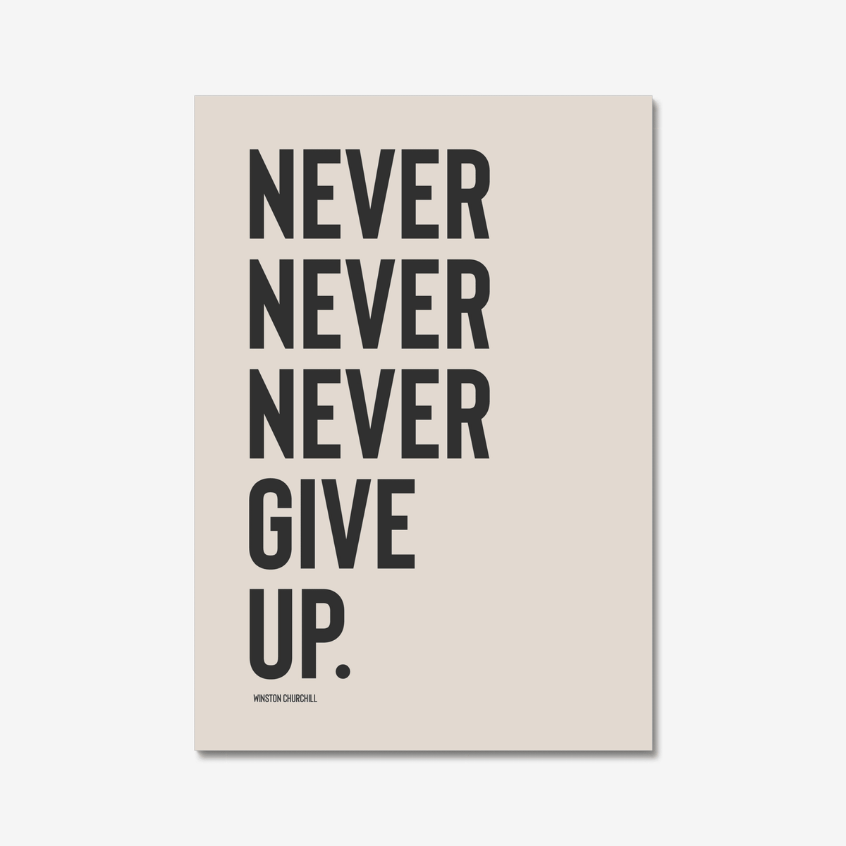 Never Give Up - Digital Download - burnt peach.