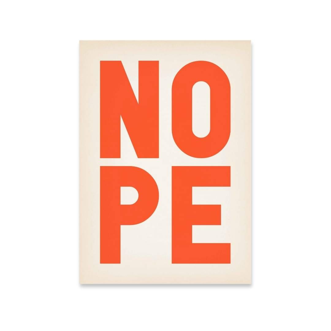 NOPE - burnt peach.