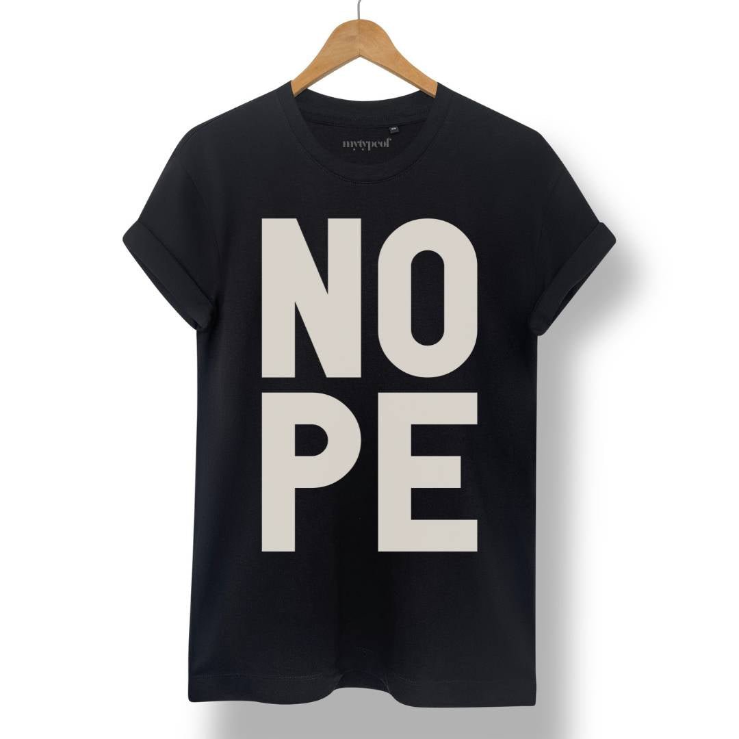 NOPE | Black | L - burnt peach.