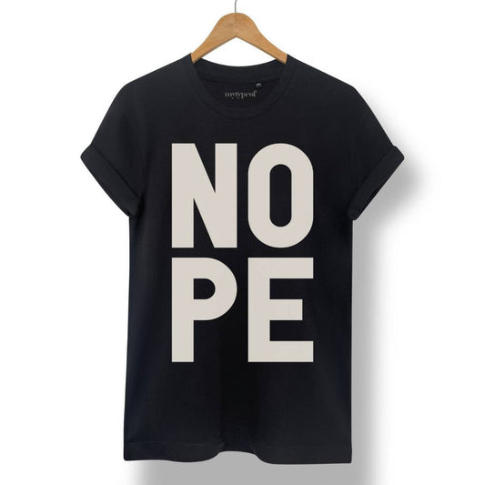 NOPE | Black | L - burnt peach.