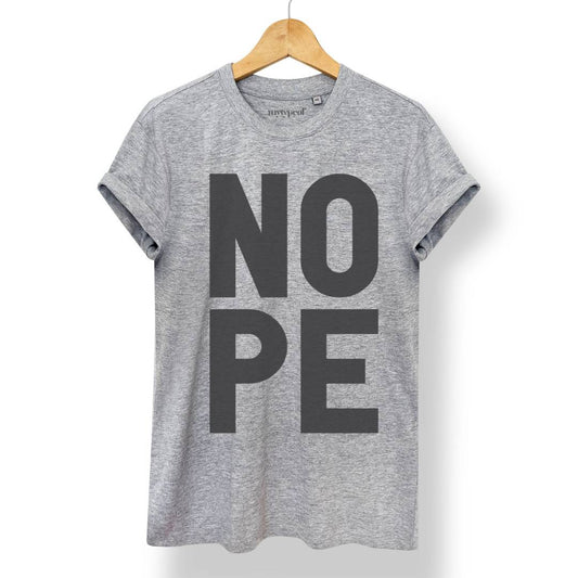NOPE | Grey Marl | 2XL - burnt peach.