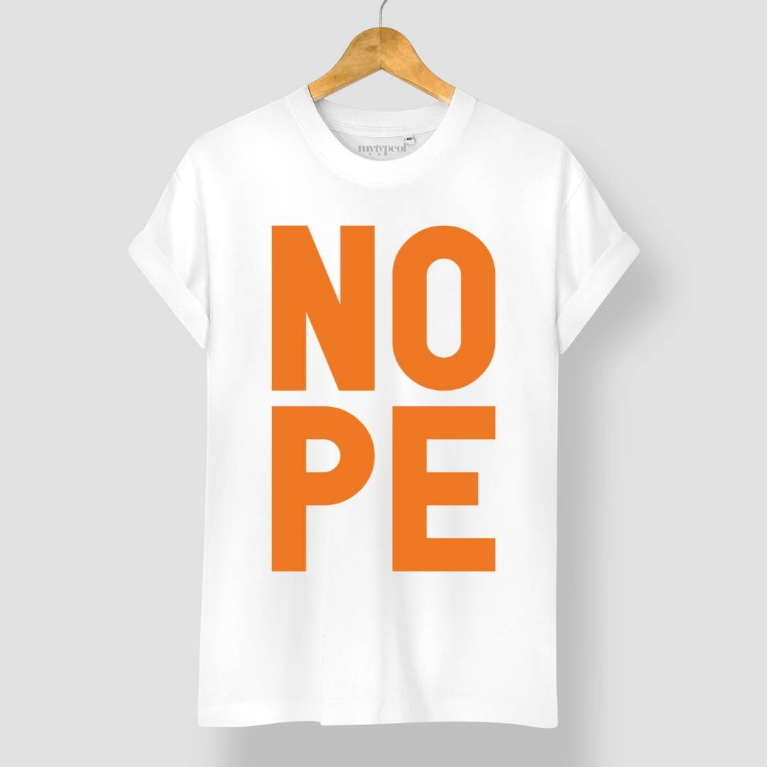 NOPE | Orange | S - burnt peach.