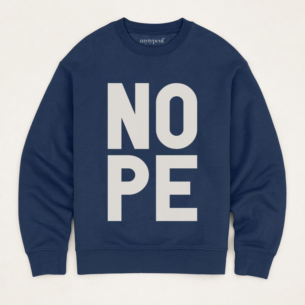 NOPE | Premium Organic Sweatshirt - burnt peach.