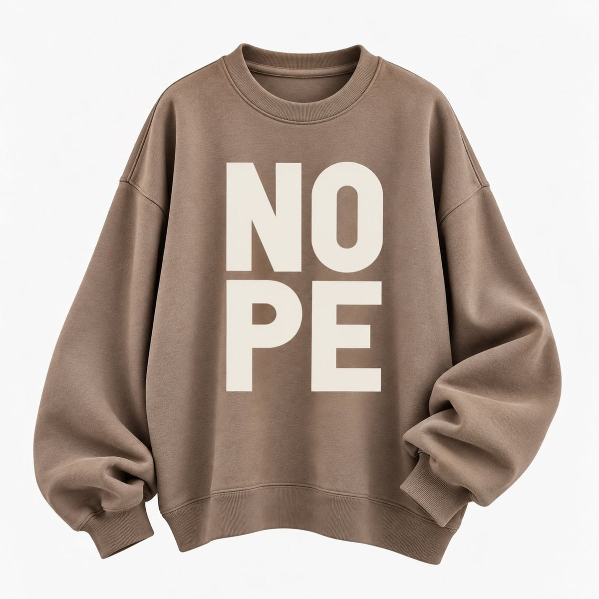 NOPE | Premium Organic Sweatshirt - burnt peach.
